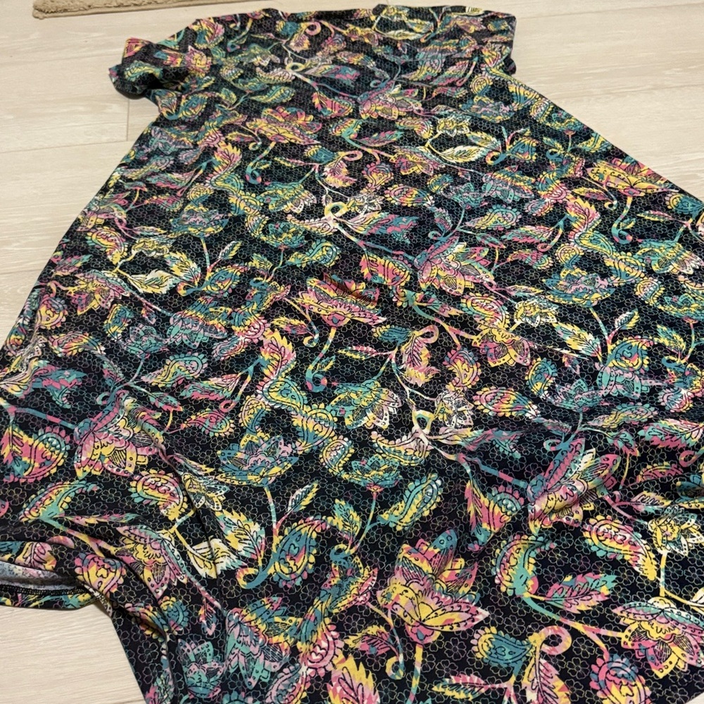 ✨ LuLaRoe Black and Multicolor Paisley Midi Dress - Picture 6 of 7